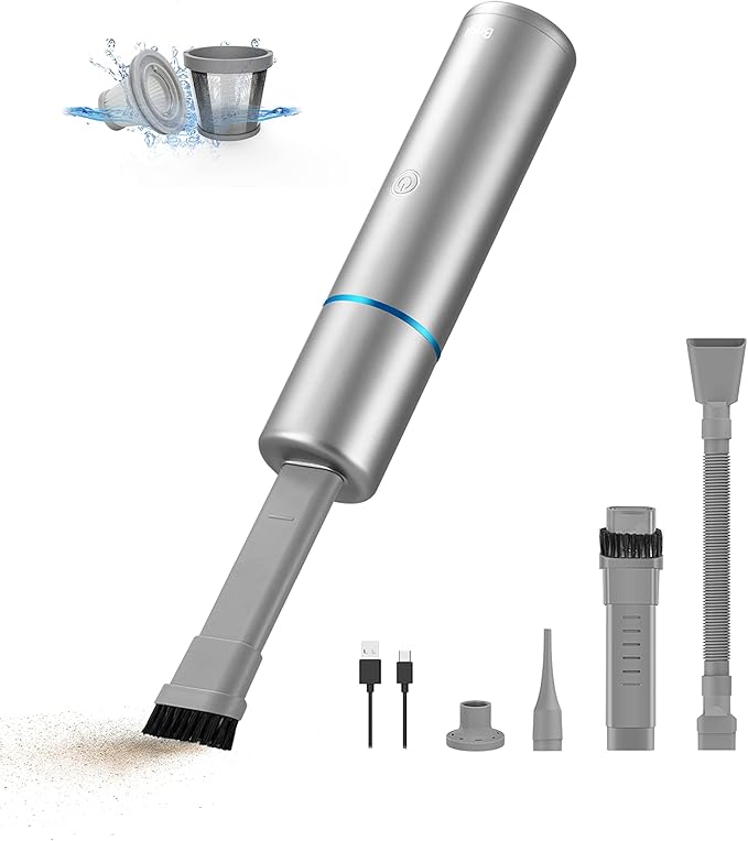 Brigii Crevice Vacuum, Handheld Vacuum & Air Duster & Hand Pump 3 in 1 by Brigii