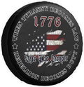 We The People Spare Tire Cover 1776-2026 USA Independence Patriotic Wheel Protector Waterproof American Flag Tire Cover Universal Fit for RV SUV Truck Travel 18"
