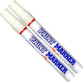 Paint Markers Oil-Based Pen Permanent Waterproof Car Tire Tread Rubber Metal - 2 pcs (Red)