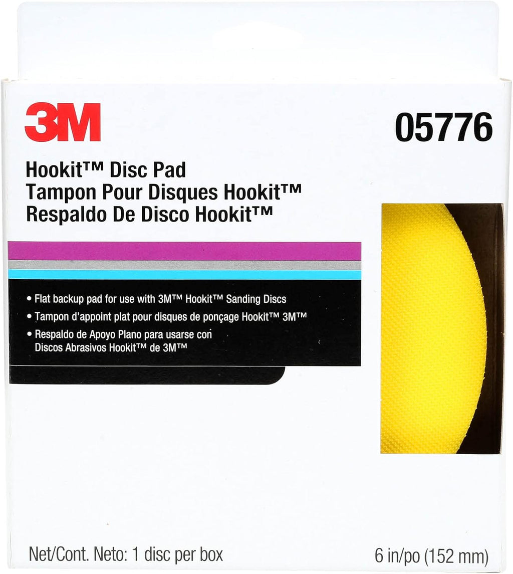3M Hookit Disc Pad 05776, Easy Change Out, Medium Density Foam, 6 in