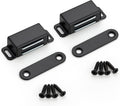 ravinte matte black magnetic door catch, black cabinet, main product view