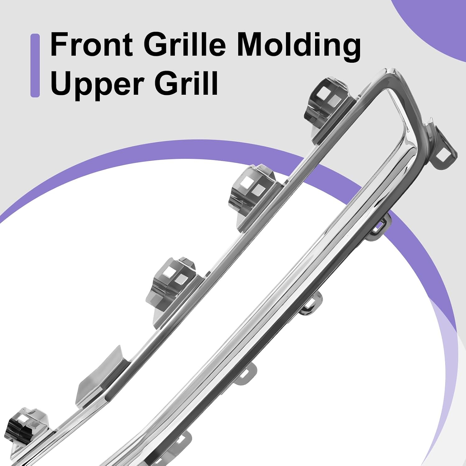 CarPartsDepot Front Grille Molding Upper Grill Trim Compatible With Chevrolet 2008-2012 Malibu GM1210114 15823701