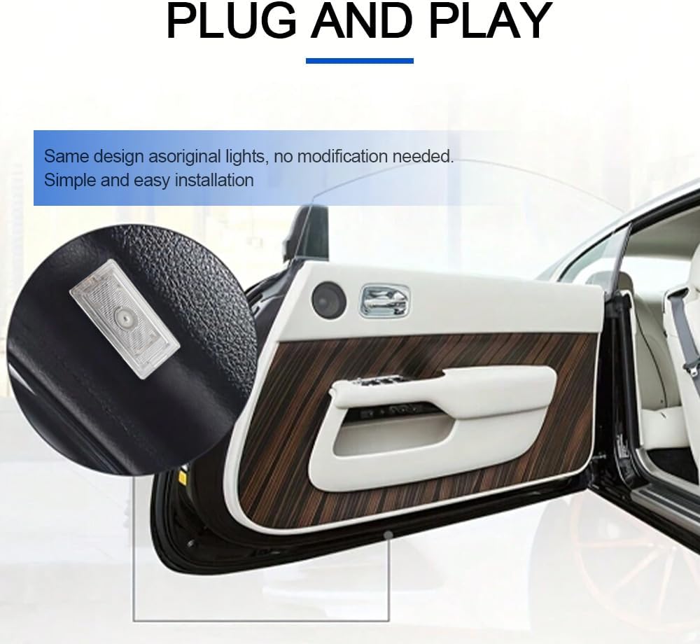 Car LED Logo Projector Puddle Door Lights for 2006-2023 Dodge Charger Avenger Accessories, No Fade 4K-HD Welcome Lights, 2 Pack (R/T)