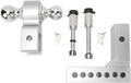 Adjustable Trailer Hitch 6in Drop Rise, Heavy - Duty Stainless Steel Receiver Hitch Kit for 2in Trailer Towing, 12500 LBS Capacity with Traction Hook (Electroplated Silver)