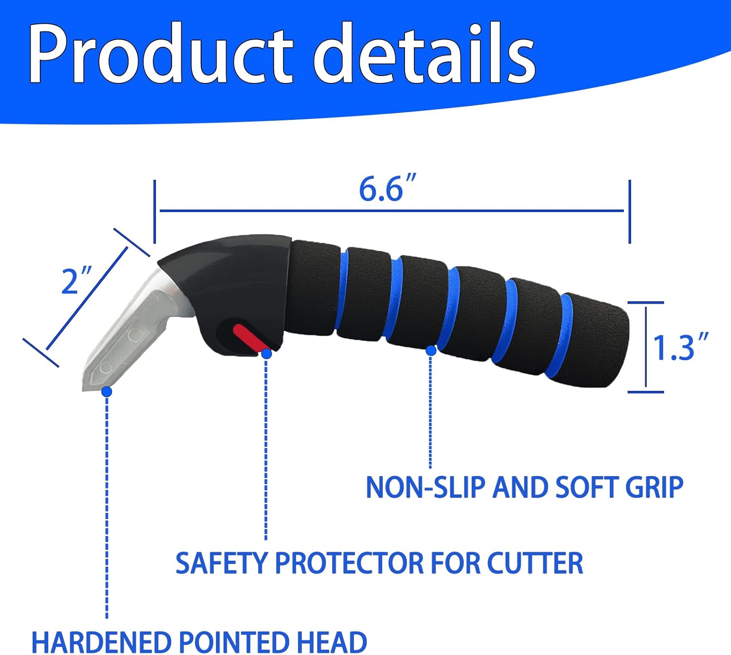 KOUNATSURI Car Handle Assist for Elderly Car Door Handle Multifunction Handle Car Door Latch Handle for Seniors and Handicapped(Blue)