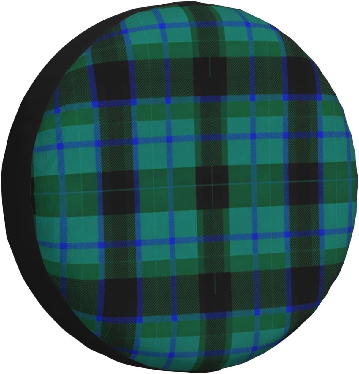Universal Fit Spare Tire Wheel Cover Scottish Tartan Plaid, Weatherproof Tire Protector for Truck SUV RV and Travel Trailer, 15 inch