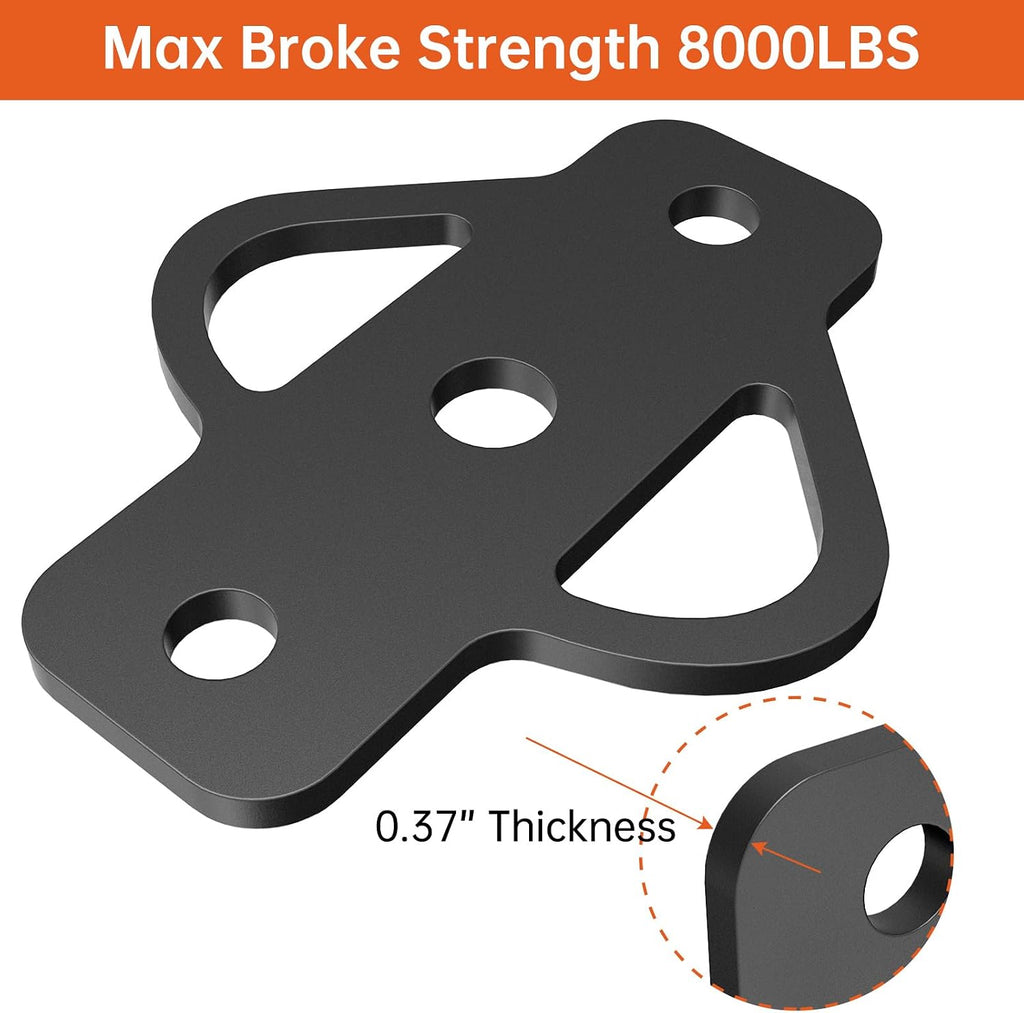 3-Way Trailer Hitch Adapter with Bolt for ATV Lawn Mower Golf Cart Yard Cart Garden Tractor Flat Towing Ball Mount