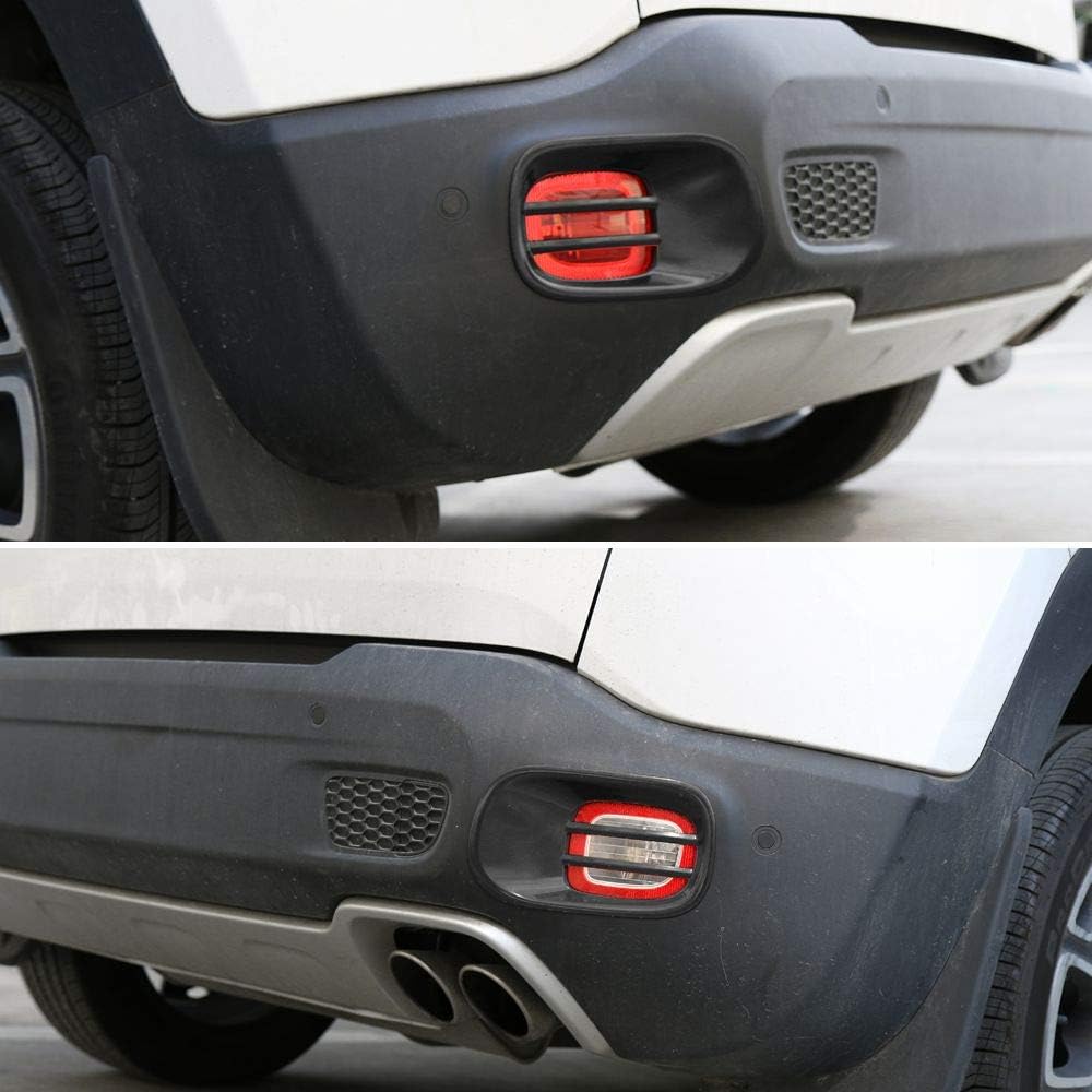 JeCar Rear Tail Fog Light Lamp Frame Trim Cover for 2015-2018 Jeep Renegade 2015-2018