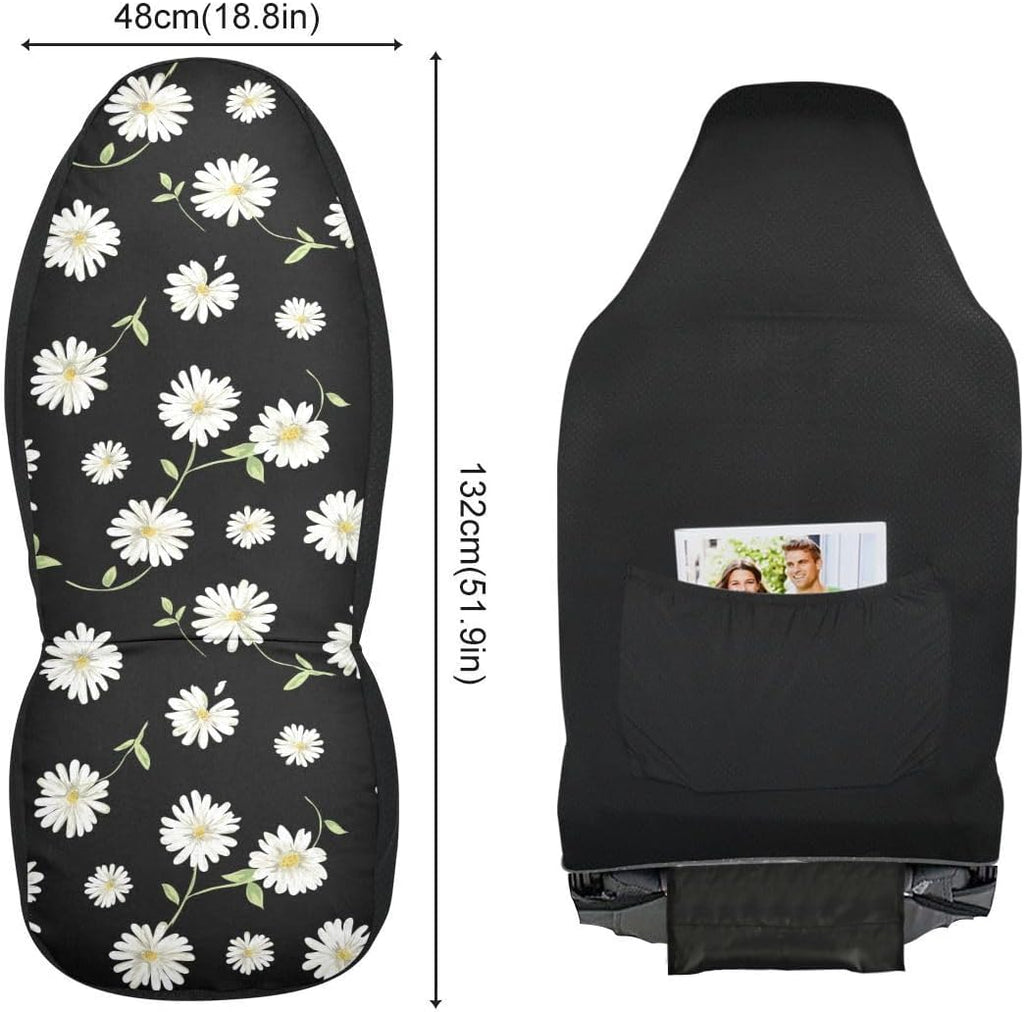 daisy car seat covers set of 2,cute daisy, close-up detail