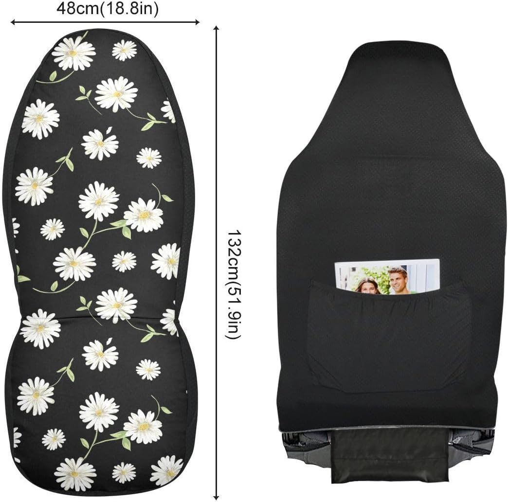 daisy car seat covers set of 2,cute daisy, close-up detail