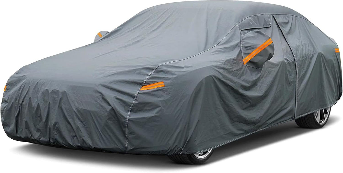 16 Layers Car Cover Waterproof All Weather, Heavy Duty Outdoor Car Cover