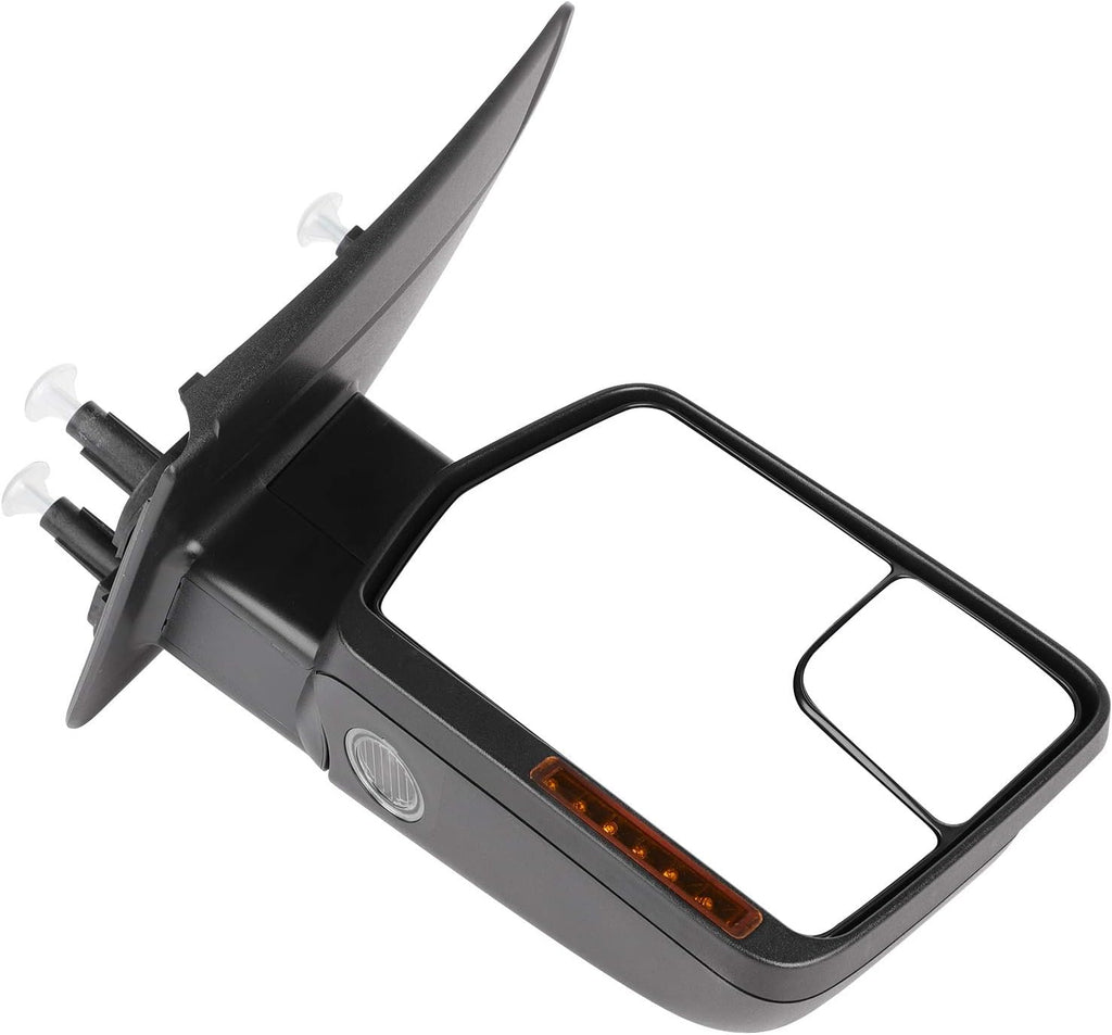 A Pair Heated Towing Mirrors Fits 2004-2014 for Ford for F150 1997-1999 for Ford for F-250, Power Adjusted View Mirror with Turn Signal Indicator