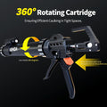silicone sealant caulking gun, heavy duty industrial manual shown in use