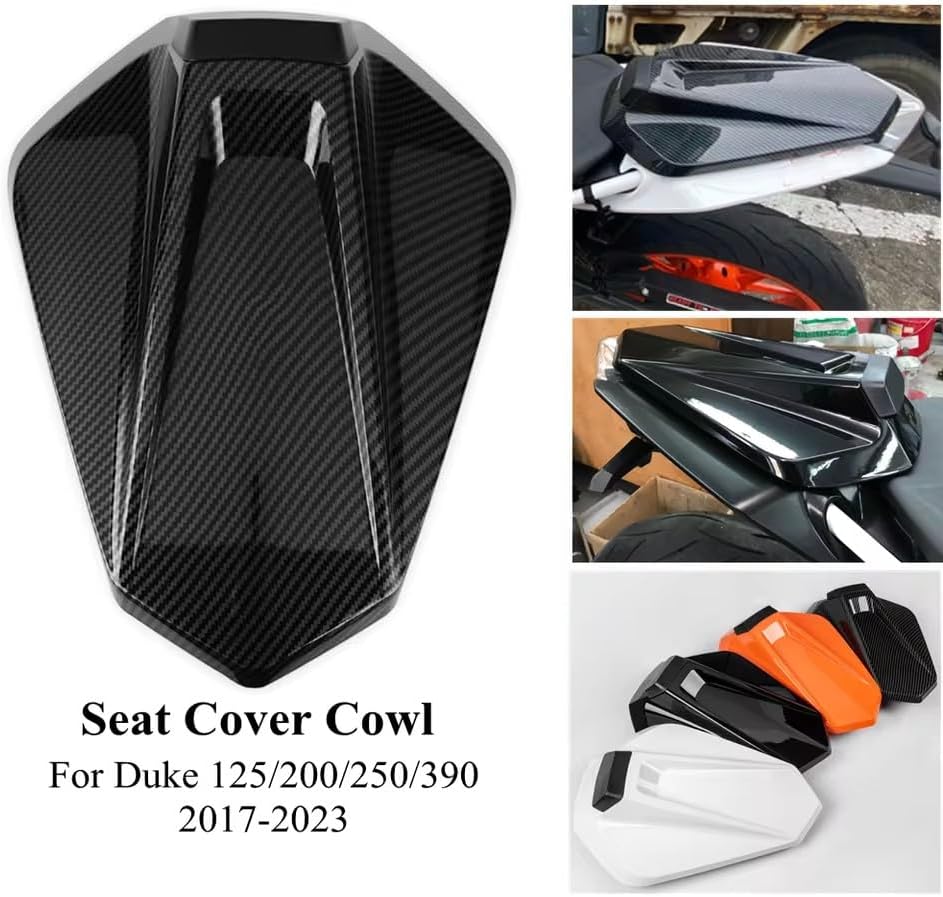 Motorcycle Seat Cover Cowl Fairing Rear Passenger Pillion for K-TM 125 250 390 Duke 2017-2025 2018 2019 2020 2021 2022 Duke 390 (Carbon Look)