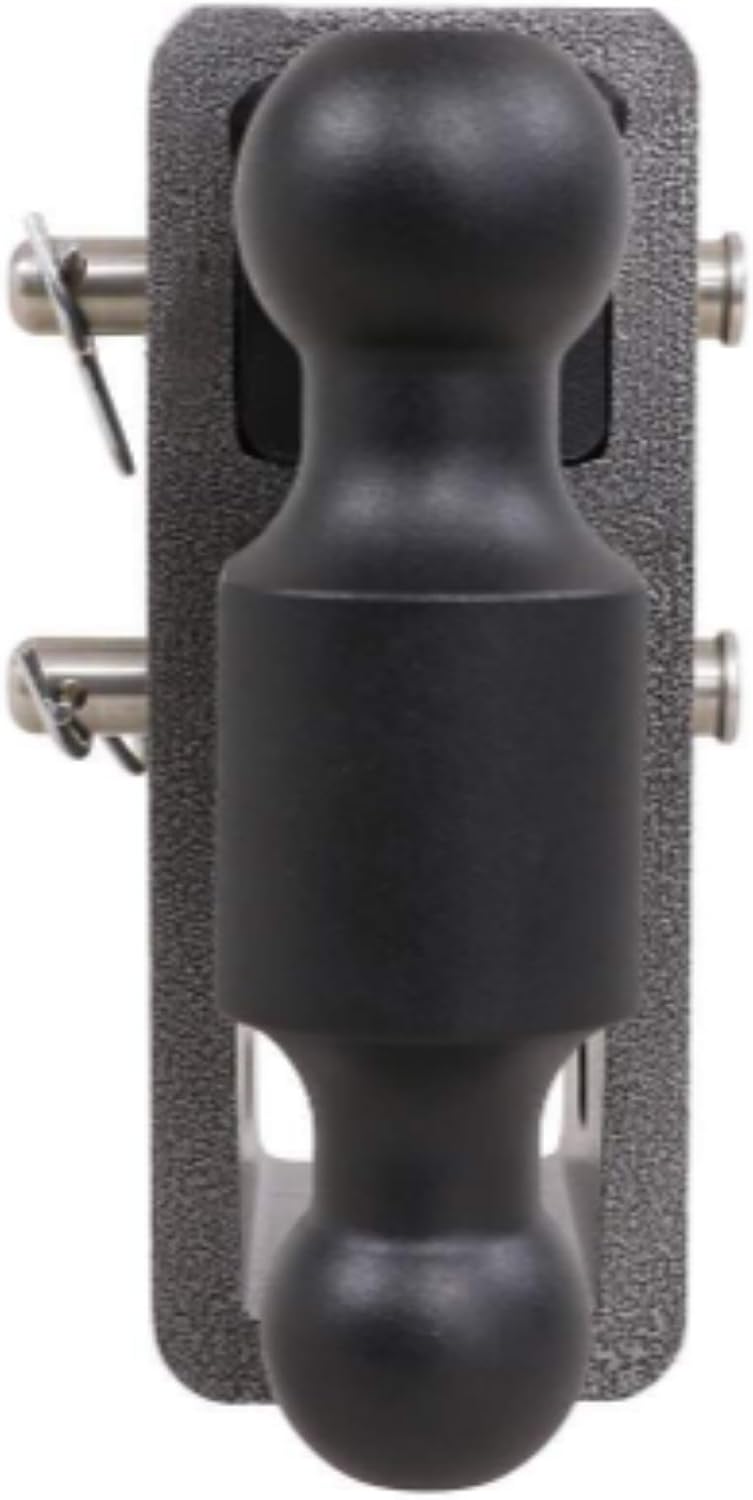 GEN-Y Hitch Tow Hitch for 2.5" Receiver - 6" Drop/Rise with 3 Adjustable Positions, Includes Dual Ball Mount, Pintle Lock and Locking Pins, 32,000 lbs Towing Capacity, 3,500 lbs Tongue Weight, Silver