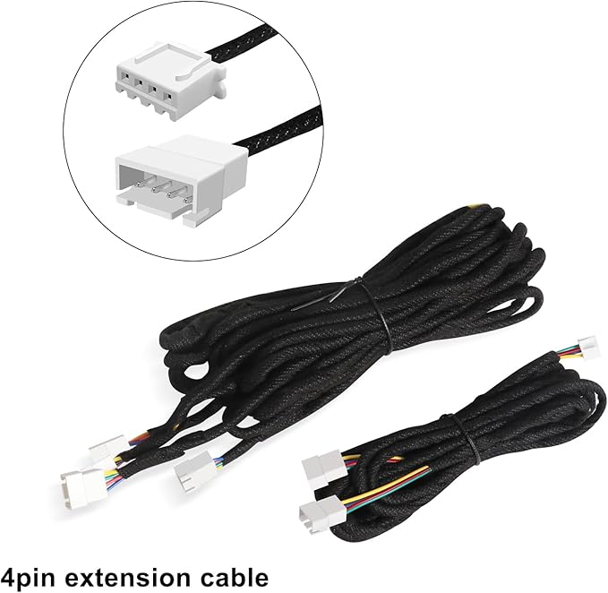 2PCS RGB Acrylic Interior Car LED Strip Light Extension Wire, which fit - Image 4