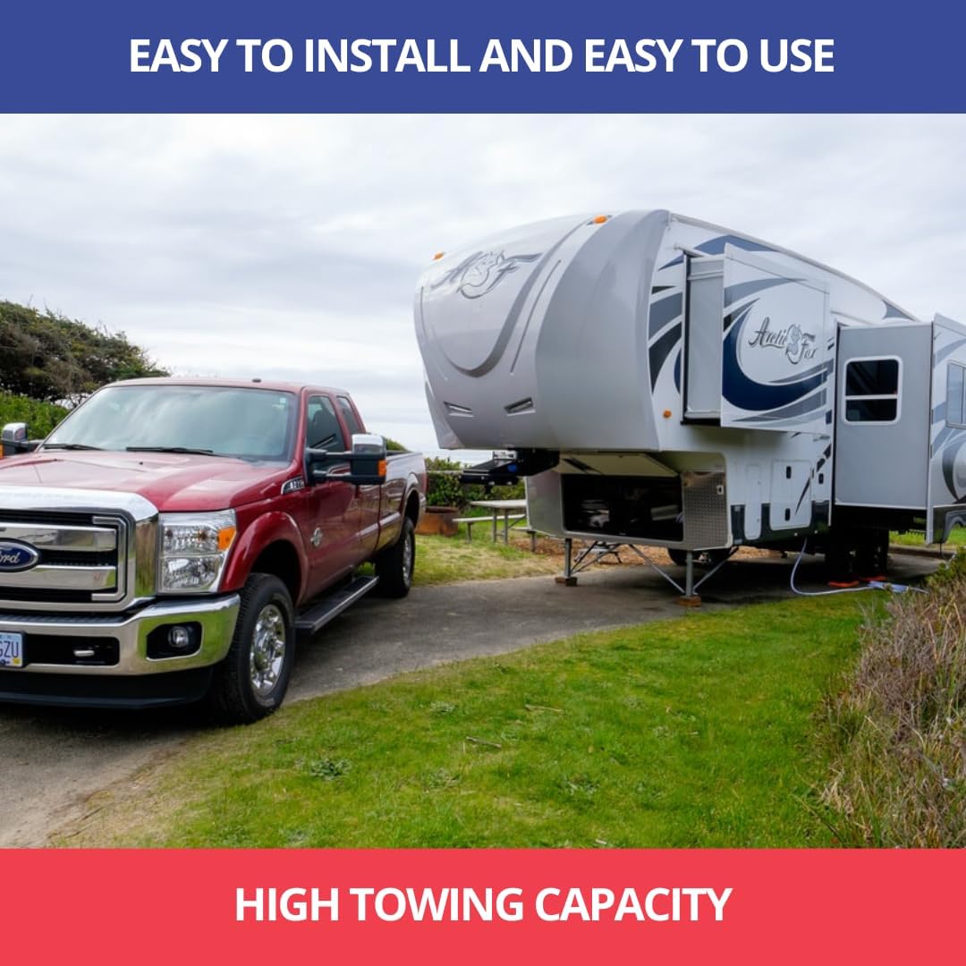T Built 5th Wheel to Gooseneck Adapter 12" with 7 3/4" Forward Offset, Made in USA, Fifth Wheel to Gooseneck Adapter for RV Camper Trailer, 20.000 Pound Rating