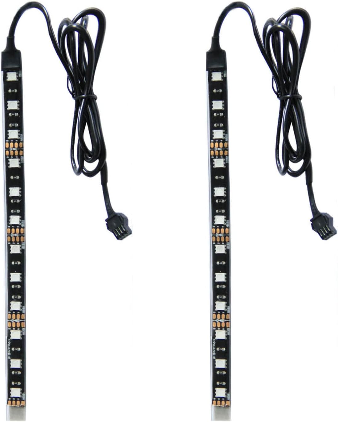 2PCS 8'' Multi-Color Motorcycle LED Strip Light 12V Waterproof IP68 Flexible Accent Light for car underglow Truck Street Bike Automotive Boats