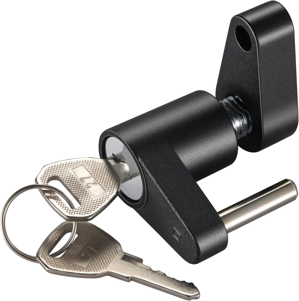 CZC AUTO Black Trailer Hitch Coupler Lock, Dia 1/4 Inch, 3/4 Inch Span for Tow Boat RV Truck Car's Coupler (1 Pack, Black)