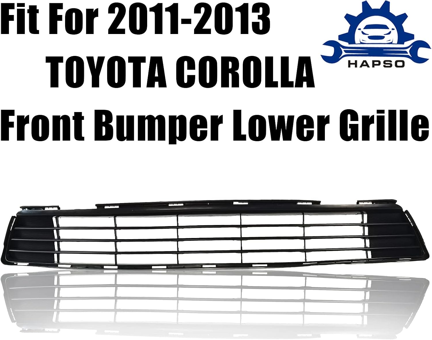 For 2011-2013 Toyota Corolla Front Bumper Lower Grille 5311202280 TO1036125 | For CE/LE/L/S/XLE/XRS Sedan 4-Door, ABS, Bumper Center Insert Grille Grill Replacement Accessories