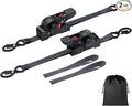 Justech 2 Pack Retractable Ratchet Straps, 1 in x 11.6 ft-1411 lbs Break by Justech