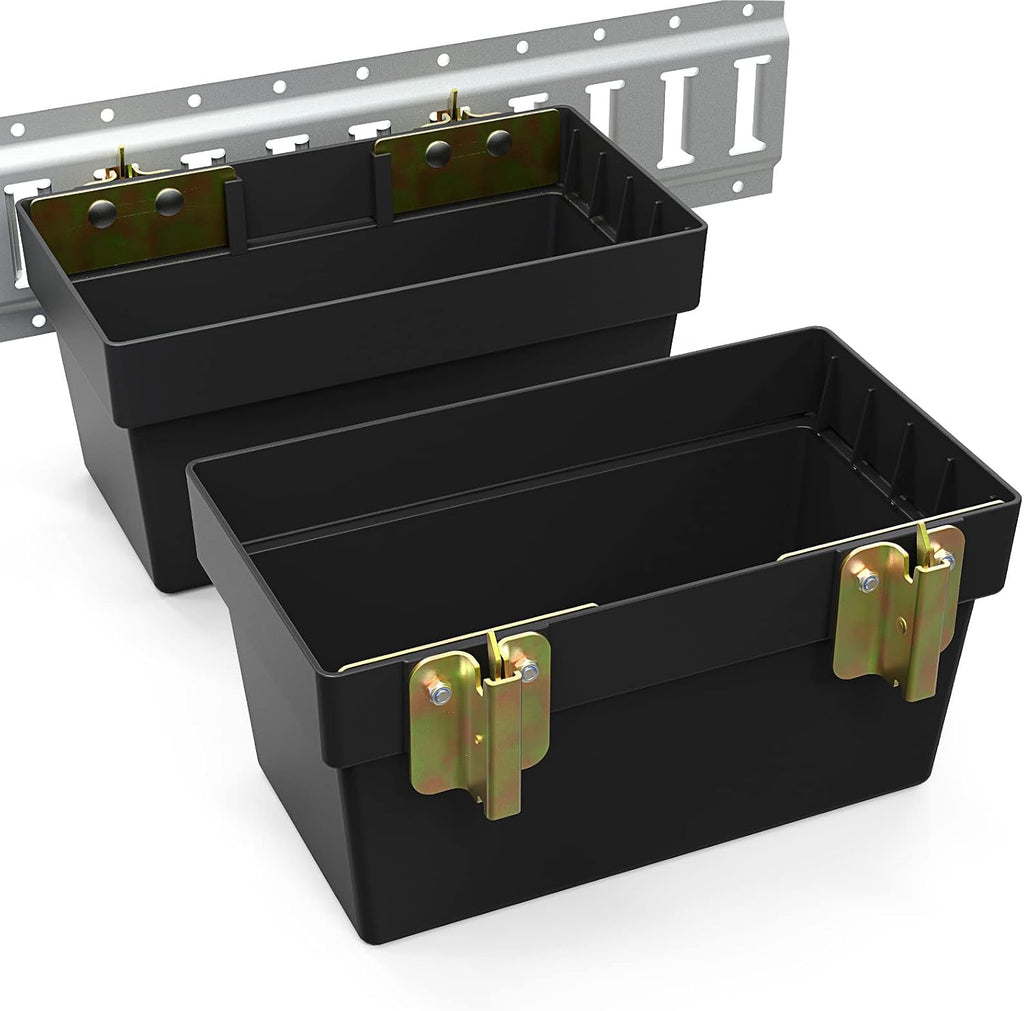 2 Pack Heavy Duty E-Track Basket for E-Track Systems, Trailer E Track Organizing Storage Pail,Organization Bin for Trucks, E-Track Storage Bin - E Track Accessories