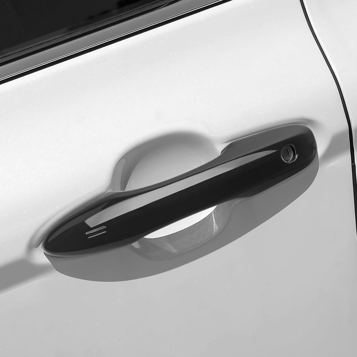 Car Door Handle Cover Protector Compatible with Toyota 2018-2026 Camry & 2019-2026 Corolla & 2022-2026 Corolla Cross & 2016-2022 Prius & 2020-2024 Venza Accessories Glossy Black ABS Material