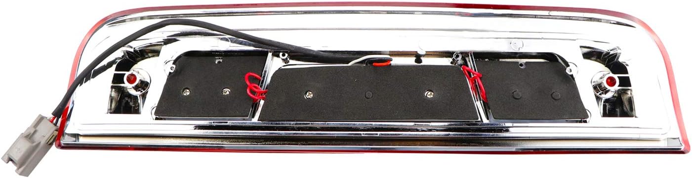 Tresound LED Third Brake Cargo Light for 2014-2018 Chevy Chevrolet Silverado & GMC Sierra 1500 2500HD 3500HD Rear High Mount Stop Lamp Red Lens Chrome Housing