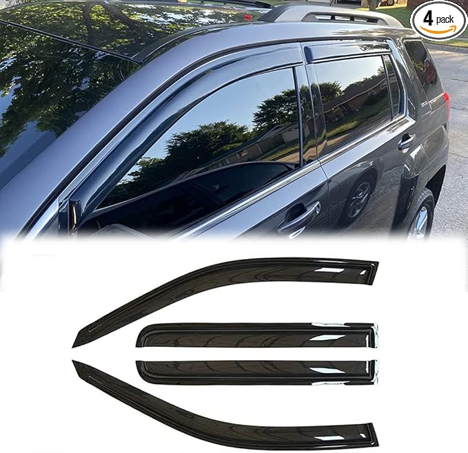 94167 Sunproof Waterproof Side Window Wind Deflector, Window Visor fit by Puermto