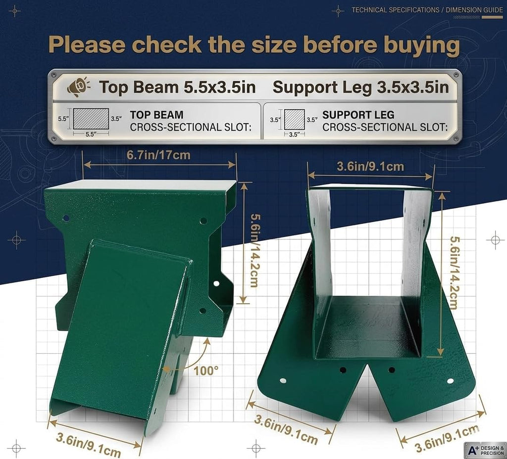 a-frame swing set bracket kit, 2-piece wood swing shown in use