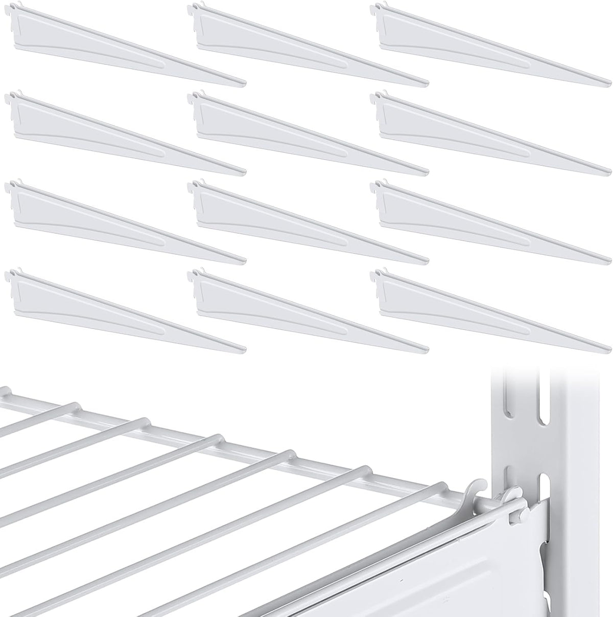 wonderjune 12 pcs adjustable locking shelf bracket 16, main product view