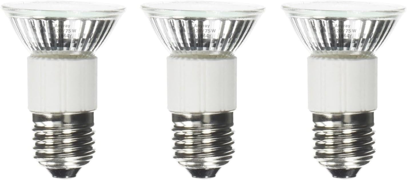 Anyray 3-Bulbs Compatible Replacement Bulb for 62351 and Hoods 92348 75 Watt Standard 75W E27