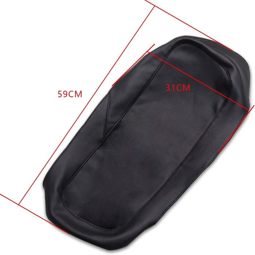 Dasen Saddlebag Speaker Lid Bra Protective Covers PU Leather Compatible with Harley Touring Road King Electra Road Street Glide 1993-2013