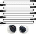 4PCS 78 inch/6.56FT 2-Pin Metal White LED Rock Lights Extension Cable Wire Cord Set, Underglow Lights IP68 Waterproof Neon Light for Trucks Jeep Golf Carts SXS UTV ATV Car RV