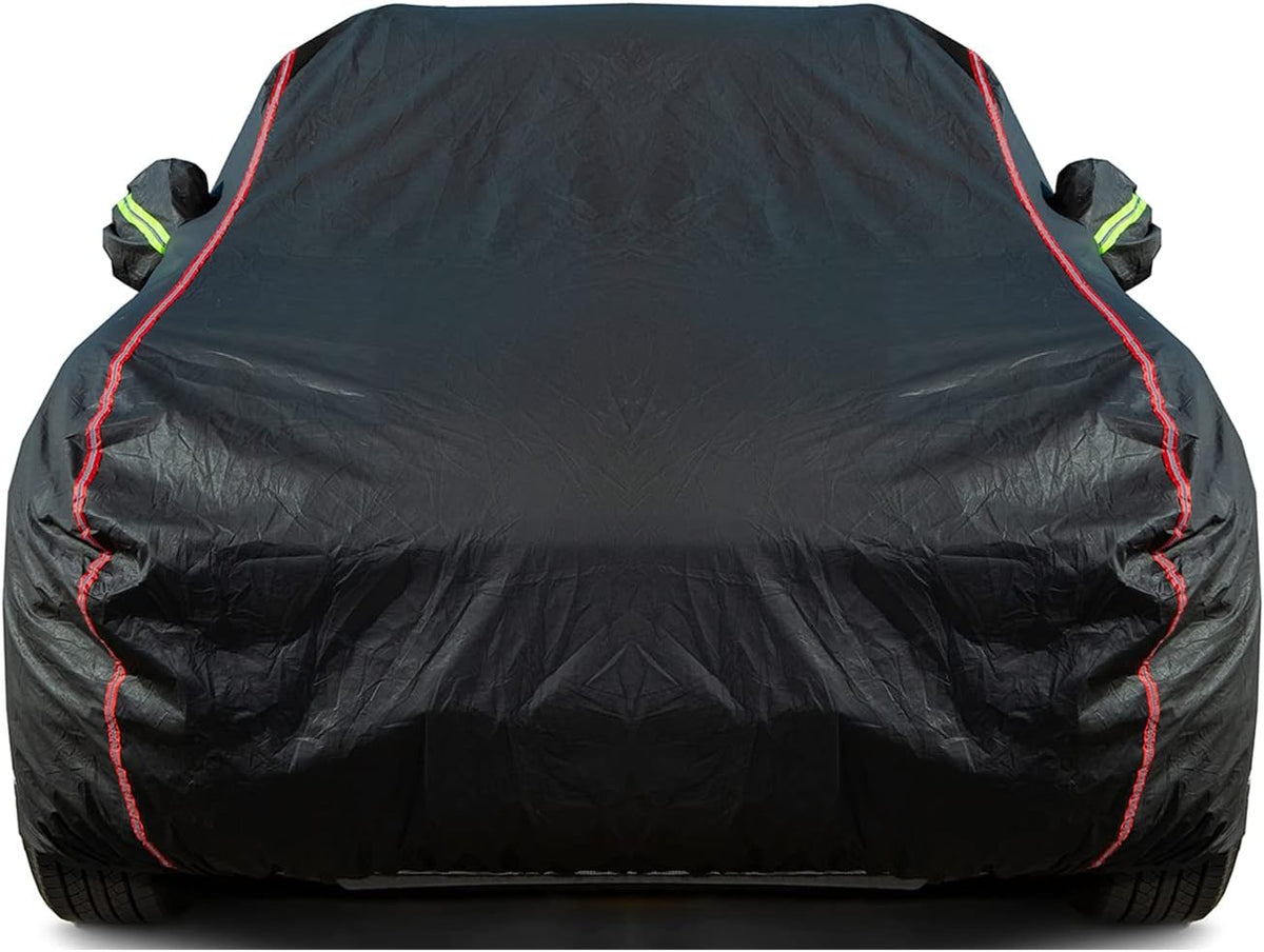 Breathable New Material, Waterproof Car Cover, Locks and Zipper Doors,