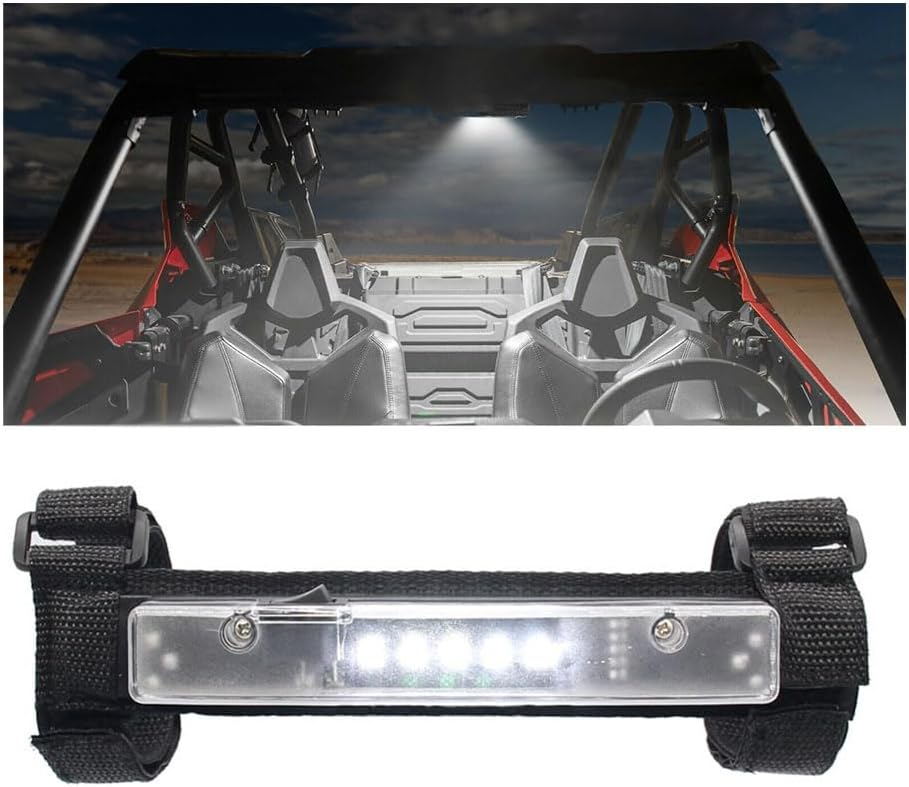 UTV Dome Light for Polaris RZR 200 2020-2026 Side by Side Cage Roof Lights Roll Bar Cage Roof Lights Durable Interior Light,Transparent casing