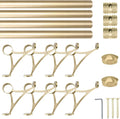 combination mount foot rail kit, satin golden finish, main product view