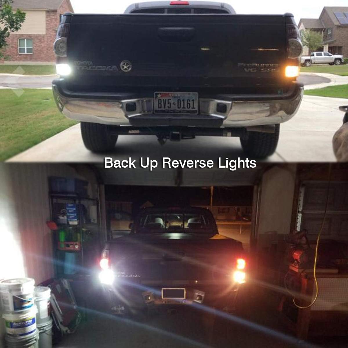 iBrightstar Super Bright LED Bulbs Package Kit Accessories Fit for Toyota Tacoma 2005-2021 Interior Map Dome Lights + Vanity Mirror Lights + License Plate Lights + Back Up Reverse Lights, White