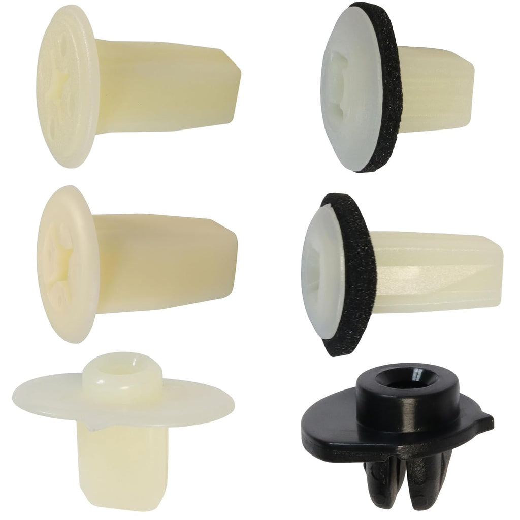 Woodzdon 231pcs Headlight Adjusting Screw Nylon Nut Bumper Grommet #6,#8,#10,#14 Screw Grommet Assortment for Honda for Acura Door Panel Nut Interior Floor Mat & Silence Pad Grommet License Nut