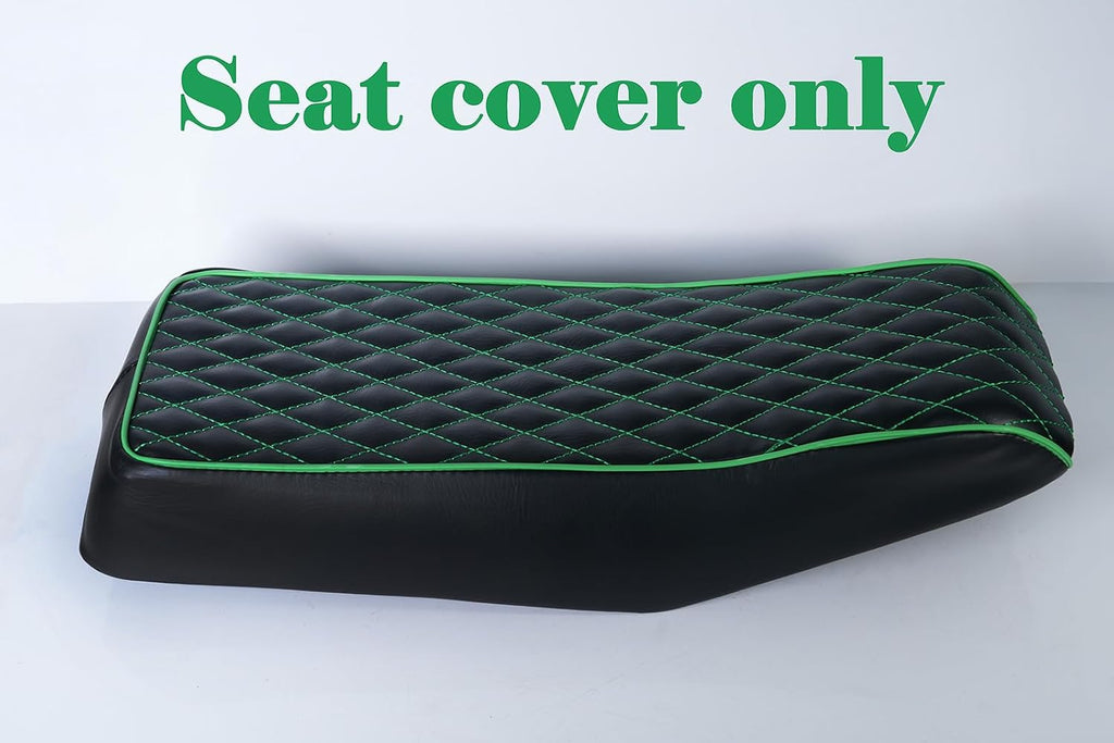 JMCHstore Green Diamond Stitch Retro Mini bike Seat Cover for Monster Mega Moto MMB80 80cc MMB105 105cc, For Coleman Realtree RB100 RT100 Mini Bike Cushion Replacement parts