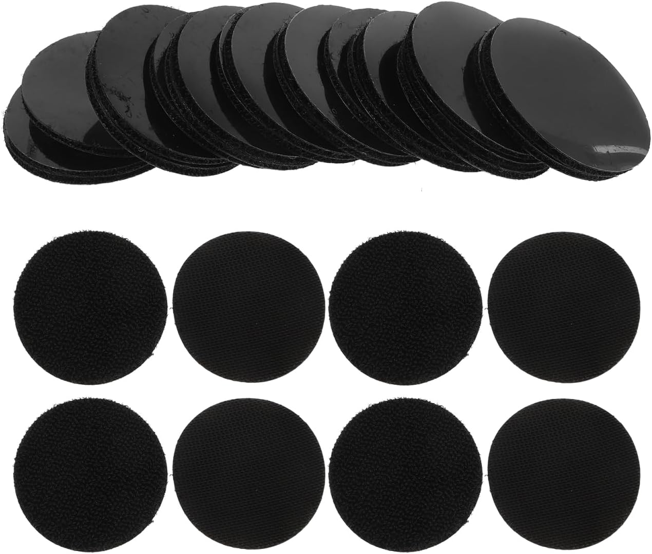 STOBAZA 20 Pairs Car Foot Pad Fixers with Self Adhesive Dual Lock Invisible Non Slip Auto Carpet Grippers for Secure Floor Mat Fixing