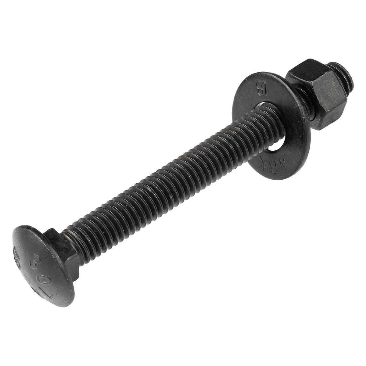 3/8" x 4" (25 pack) black carriage bolt, main product view