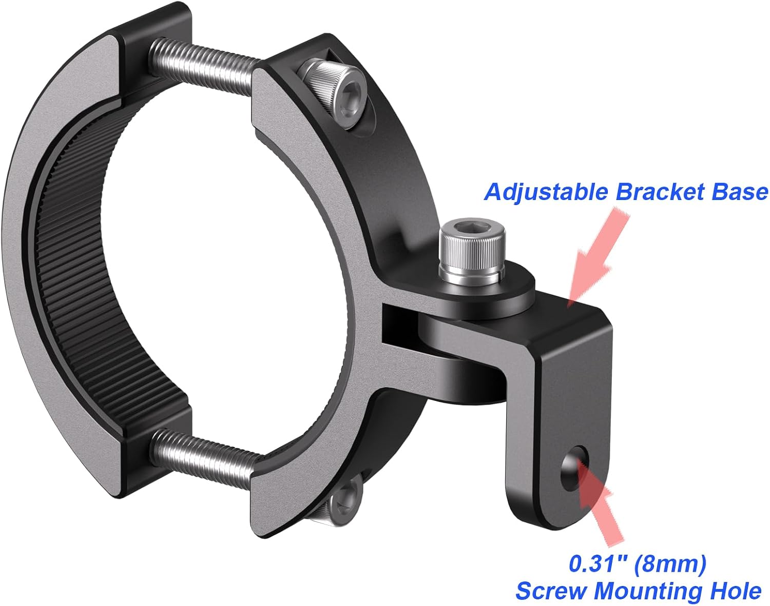 LOKTENWO 2PCS LED Light Bar & Fog Light Mounting Brackets, Aluminum Alloy Off-Road Light Mounts for 1.85"-3" Diameter Bull Bar, Front Bumper Guard and Roll Cage, Fits Jeep, Truck, SUV, UTV