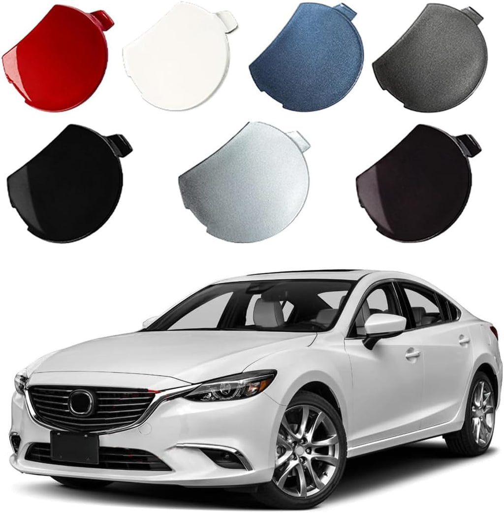 Front Bumper Towing Tow Hook Hole Eye Cover Cap for Mazda 6 Atenza 2017 2018 GW2F-50-A11 (Black)