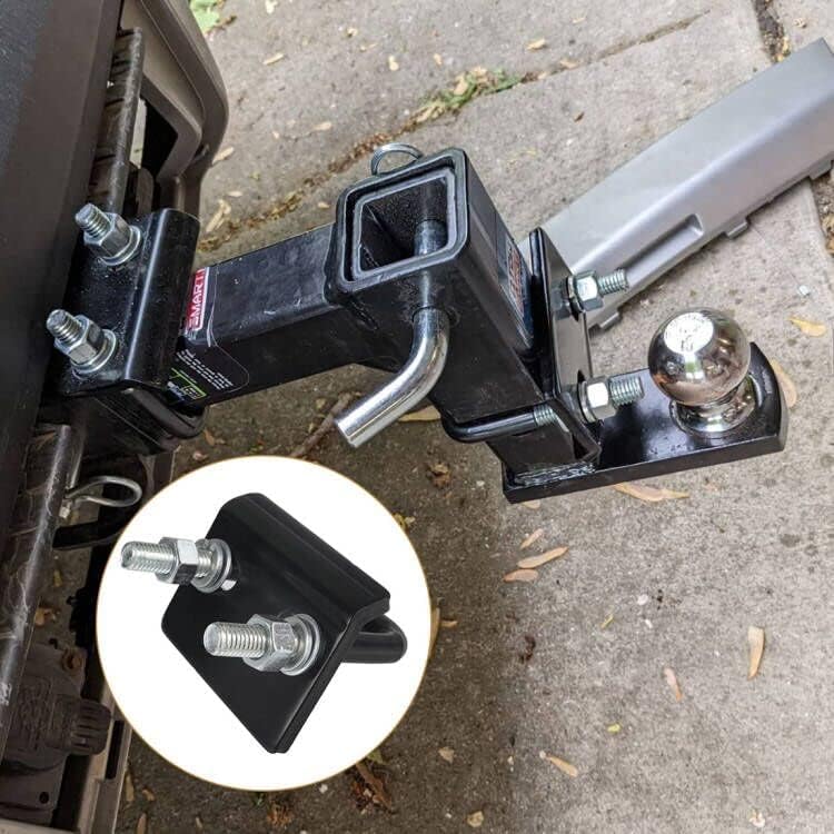 Hitch Tightener Anti-Rattle Clamp, Heavy Duty Steel Stabilizer for 1.25 and 2 inch Trailer Hitches, Anti-Rust Coating and Eliminating Rocking Instability