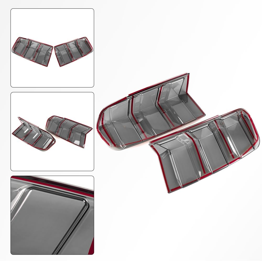 Jogon Tail Light Lamp Guard Trim for Ford Mustang GT S650 Dark Horse Ecoboost 2024 2025 2026 Taillight Lens Cover, Rear Lamp Decorative Sticker (Style B)