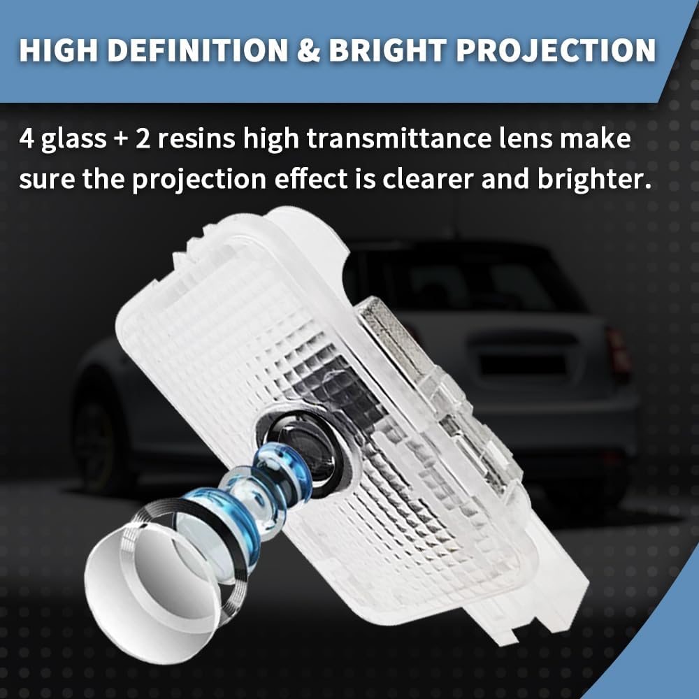 2PCS LED Car Door Projector Courtesy Lights Ghost Shadow Welcome Lamp Accessories Compatible with ZN8 2022-PRESENT GR 86 (ZN8 2022-PRESENT GR 86-Mount Fuji 01)
