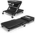 DNA MOTORING 36 Inches Folding 2 in 1 Rolling Z Creeper, Adjustable Roller