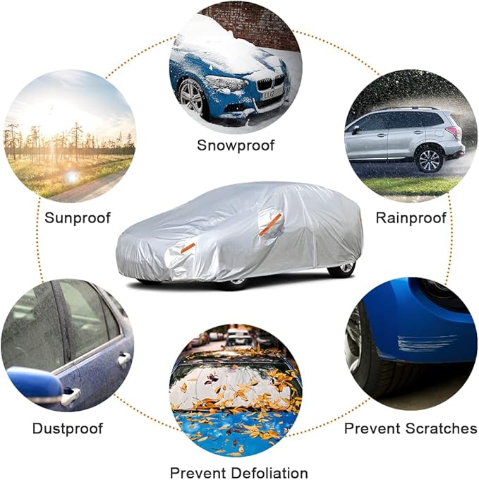 Kayme Hatchback Car Covers Waterproof All Weather, Sun Uv Rain Protection - Image 4