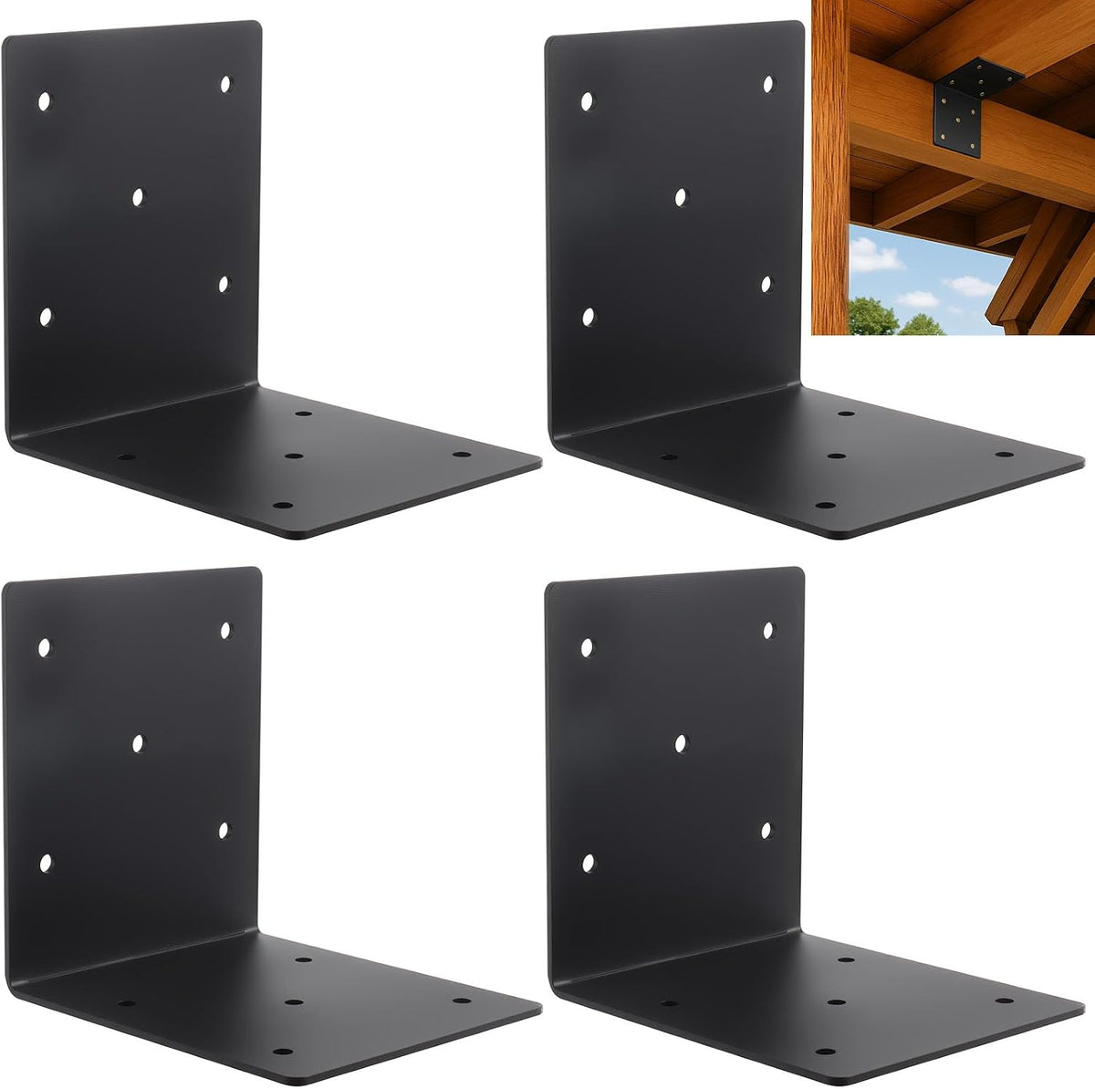 heavy duty steel corner bracket, 6"x6"x5" angle bracket, main product view